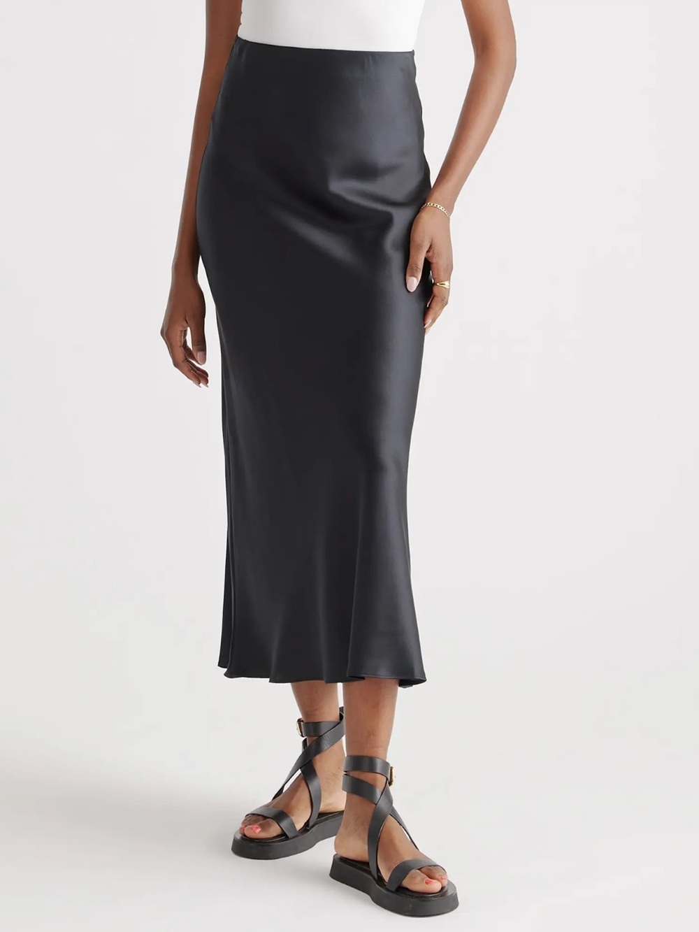 Quince 100% Washable Silk Maxi Skirt NWT